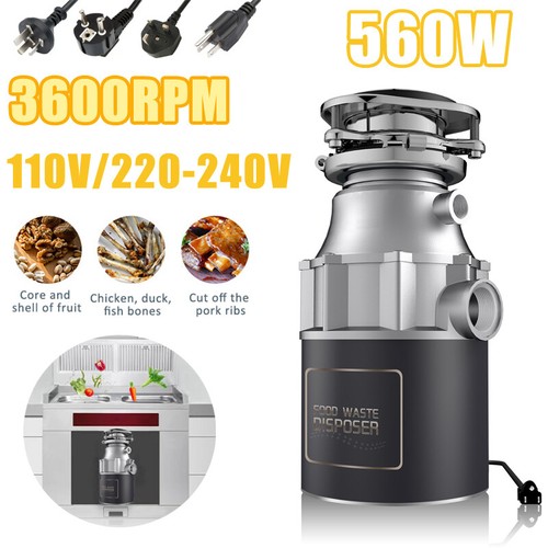 Eliminador de residuos de alimentos de cocina para el hogar de 560 W 1120 ml eliminación trituradora de basura - Imagen 19 de 20