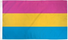 Bandera Pansexual 3x5 pies LGBTQIA Orgullo Pansexual Orgullo Bandera Orgullo LGBT 3x5