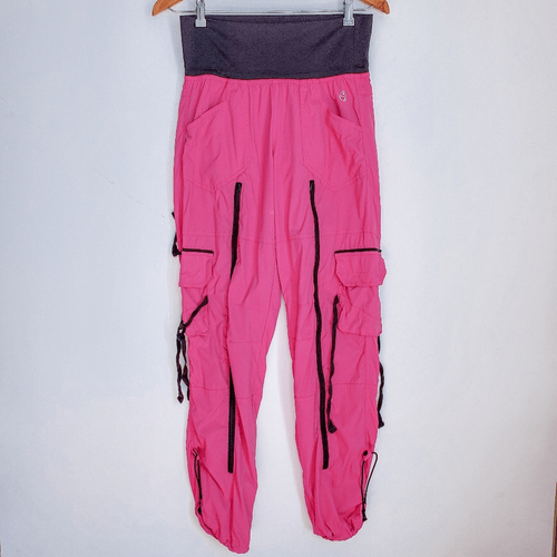 Zumba Wear Hot Pink Nylon Cargo Parachute Dance Pants Joggers Size S eBay