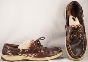sperry plaid boat shoes