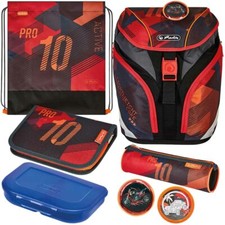 Herlitz Schulrucksack SoftLight Plus Sports 7-teilig Schulranzen Motorrad Auto