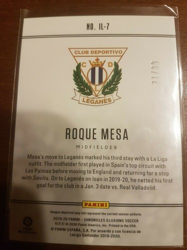 2019-20 Panini Chronicles Soccer Illusions Red Roque Mesa /99 - Zdjęcie 2 z 2