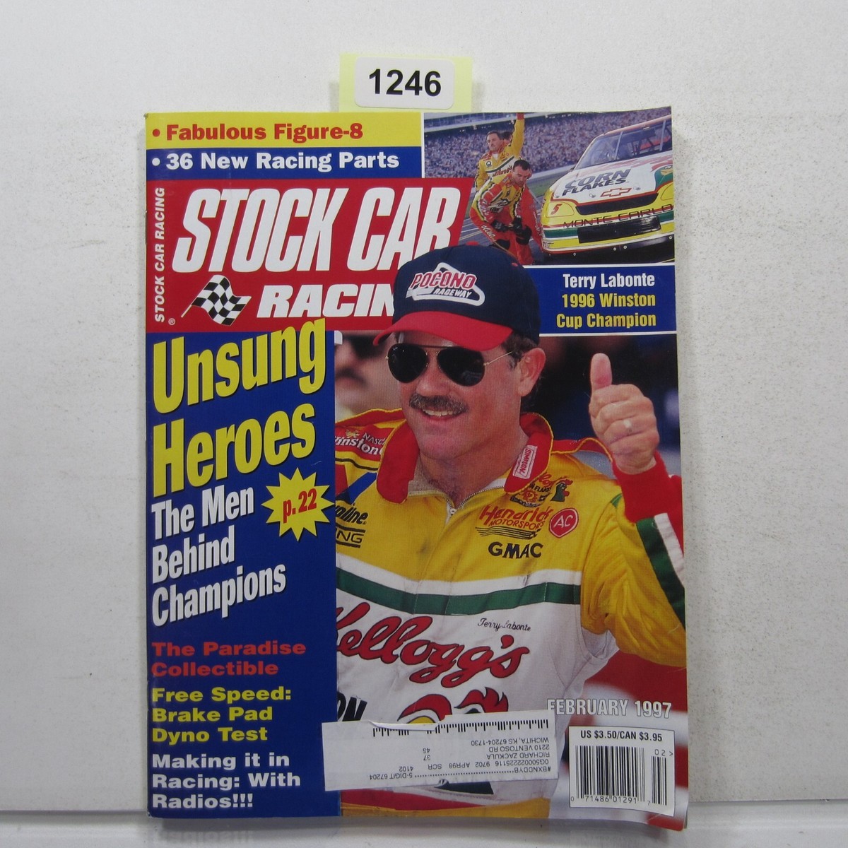 Stock Car Racing Feb 1997 Terry Labonte Winston Cup Champion