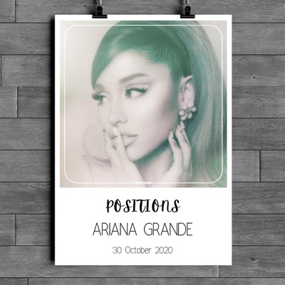 Ariana Grande Positions New Album Cover Artwork Original Print A3 Poster Ebay