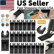 20Pcs Oscillating Multi Tool Saw Blades Wood Metal Cut Cutter For Dewalt Fein US