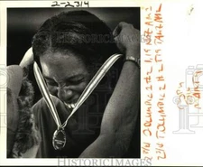 1984 Press Photo Jackie Bell won gold medal for softball at Special Olympics