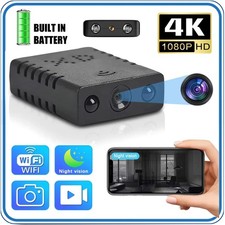 4K Smart Mini WiFi Camera Wireless 1080P HD Night Cam w/ Battery Security Device