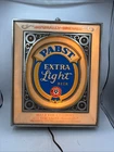 Vintage Pabst Extra Light Illuminated Lighted Beer Sign Works 1980s PB1