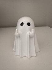 Middle Finger Ghost Figurine Funny Halloween Decor Approximately 3.5  Tall