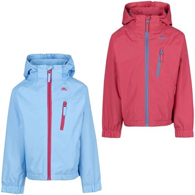 Trespass Mädchen Flexie TP50 wasserdichte leichte Jacke Mantel mit Kapuze