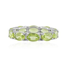 Cavill Peridot Ring Damen 925 Sterling Silber Oval Grüner Edelstein