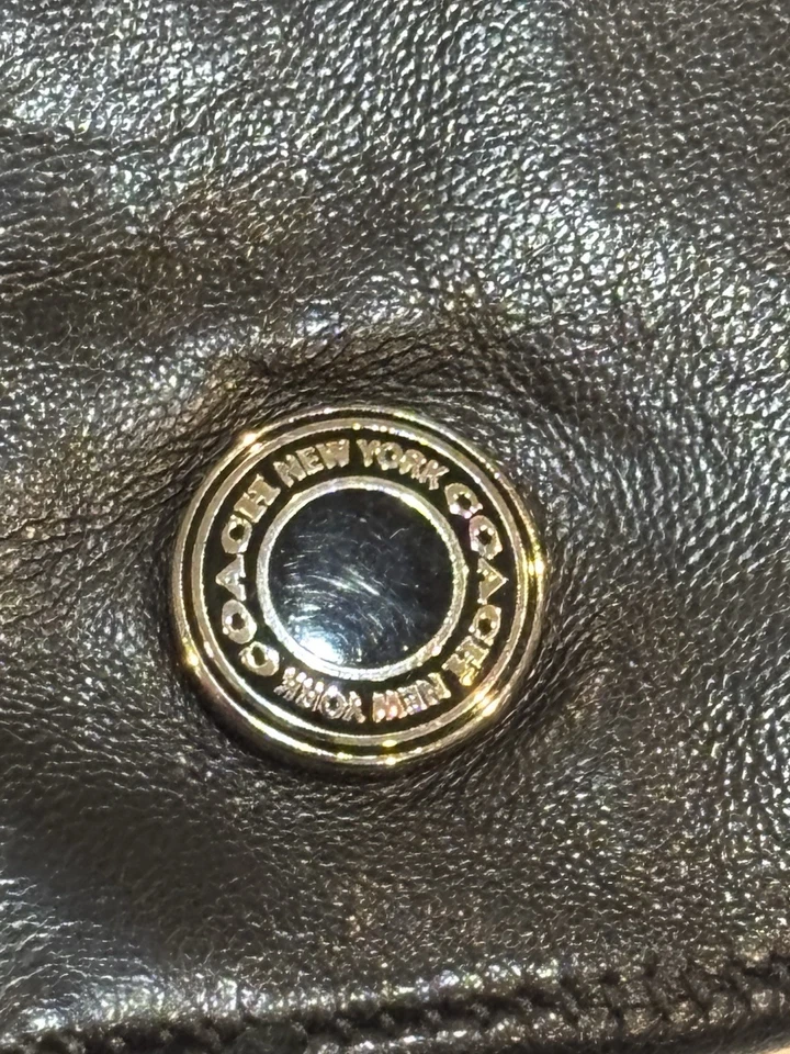 Coach Women's Black Leather Cashmere Lined Gloves Size 7 - Image 3 of 4