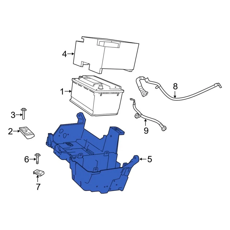 For Ram 2500 2019-2024 Ram 68673610AA Battery Tray Foto 4 de 4