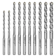 10-Piece SDS plus Drill Bits Rotary Hammer Drill Bit Set, Carbide Tipped for Dri