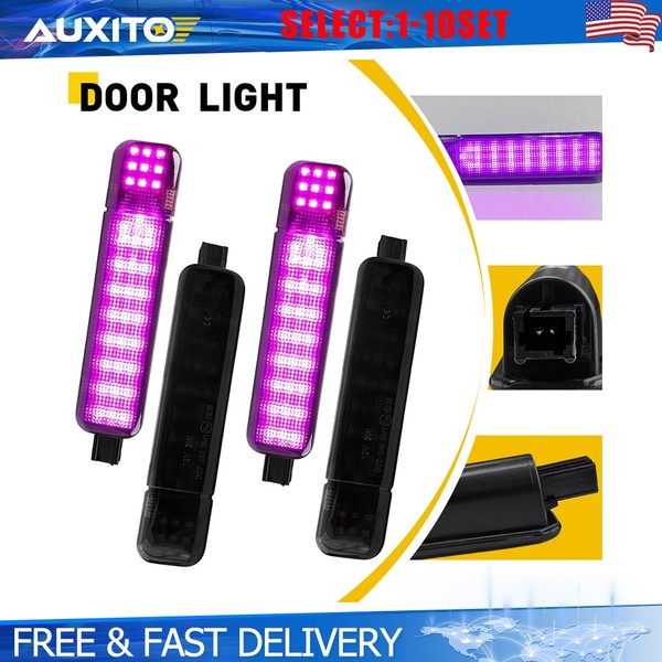 LED Door Panel Courtesy Light Purple for 99-07 Chevy Silverado GMC Sierra 4-40X