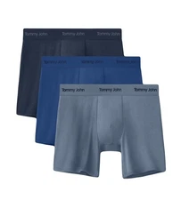 NWT Tommy John.  3 Pk. Second Skin Modal Stretch Boxer Brief.  Blue. MSRP $59.50