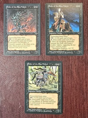 (Set of 3) Order of the Ebon Hand - MtG Fallen Empires - Common NM 1994 (c1)