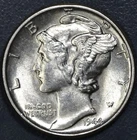 1944 10C MERCURY SILVER DIME KM# 140 Grade: Choice BU A7331