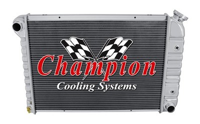 RN 3 Row Stamped Tank Radiator,10'' Fans,Shroud for 1973 1974 Chevrolet Nova V8