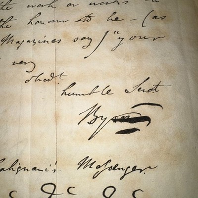 Lord Byron Poet FACSIMILE 3p ALS Autograph Vampyre Letter + Buckfast Provenance