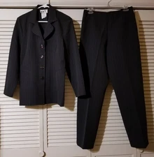 DBY 2-Piece Size 7/8 Jacket Pants Suit Gray Lightweight Polyester