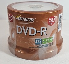 Memorex DVD-R 50 Pack 16X 4.7GB 120 Min Brand NEW Factory Sealed