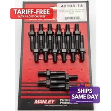 Manley 42103-16, Set of 16 Black Chromoly 7/16In Screw In Studs Performance Part