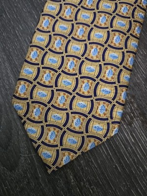 Pfizer Silk Tie Little Blue Pill Yellow Men's Necktie VIAGRA Pill Novelty