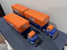 2 Vintage 1953 Friction SSS Japan Rexall Toy Trucks and Trailers AFB 