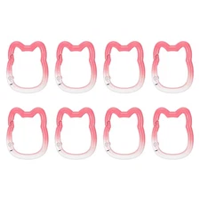 Spring Snap Hook, 8 Pcs Cute Cat Shape Keychain Clips, Gradient Dark Pink