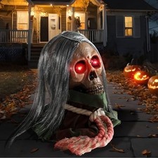 Halloween Animatronic Decorations - Skeleton Prop with Sounds  Sounds