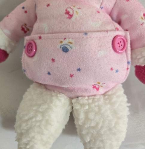 Shari Lewis Baby Lamb Chop 12" Hand Puppet In Pink Pajamas w/pacifier, 1990 - Picture 4 of 7