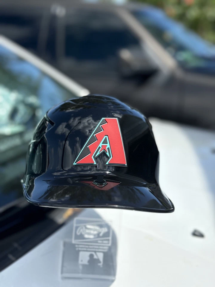 ARIZONA DIAMONDBACKS COACHES/CATCHER CUSTOM RAWLINGS COOLFLO BATTING HELMET - Image 2 of 4