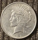 1922 Peace Silver Dollar $1 Philadelphia Mint 90% Silver Very Nice Condition