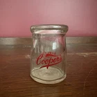 Vintage Cooper’s Baby Face Dairy Elmer NJ Mini Creamer Sample Bottle Knox Glass