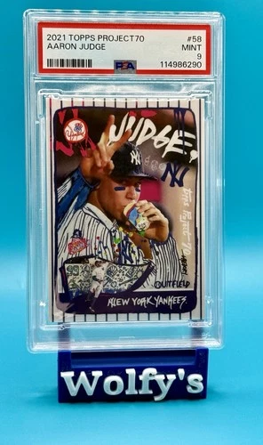 Aaron Judge 2021 TOPPS PROJECT 70 By Gregory Siff #58 PSA 9 MINT Pop Count 2