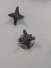 Two Antique CIVIL WAR Cast Iron 6 Point Caltrop Spike Set Of 2