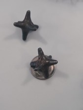 Two Antique CIVIL WAR Cast Iron 6 Point Caltrop Spike Set Of 2