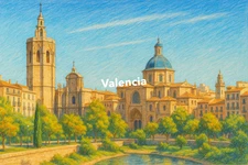 Valencia Coloured Pencil Art (AI GENERATED IMAGE)