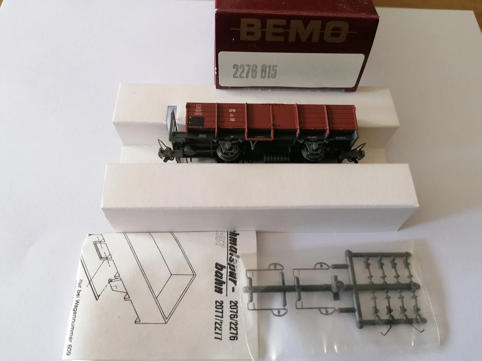 Bemo 2276 615 GFM Ek 705 Hochbord Güterwagen + OVP