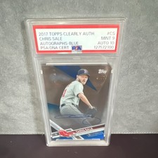 Topps 2017 Clearly Authentic Chris Sale  Autograph /25 PSA 9 Red Sox