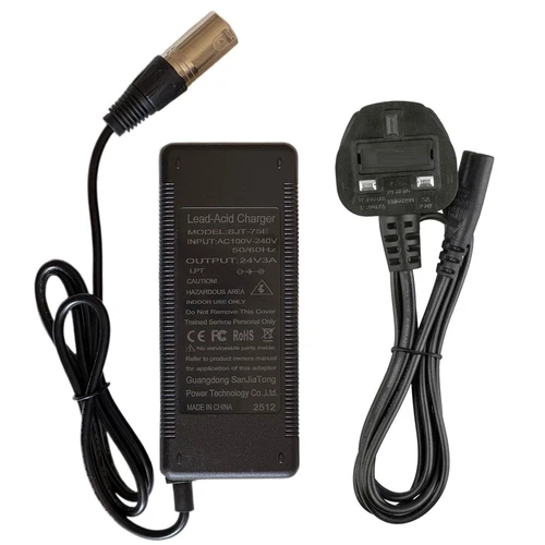 24v Battery Charger Fast Charge 3A For Sterling Little Gem Mobility Scooter - Bild 2 von 6