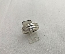 Sterling Silver .925 Solid 8.5mm Ribbed Dome Ring Size 6 3/4