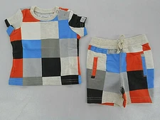 Infant Boys Art & Eden Short Sleeve Tee & Shorts 2PC. Set Sizes 3/6Mth. - 5 