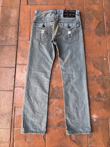 Y2K True Religion Ricky Super Distressed T Rope Jeans Men's 32 Made in USA - Picture 9 of 19