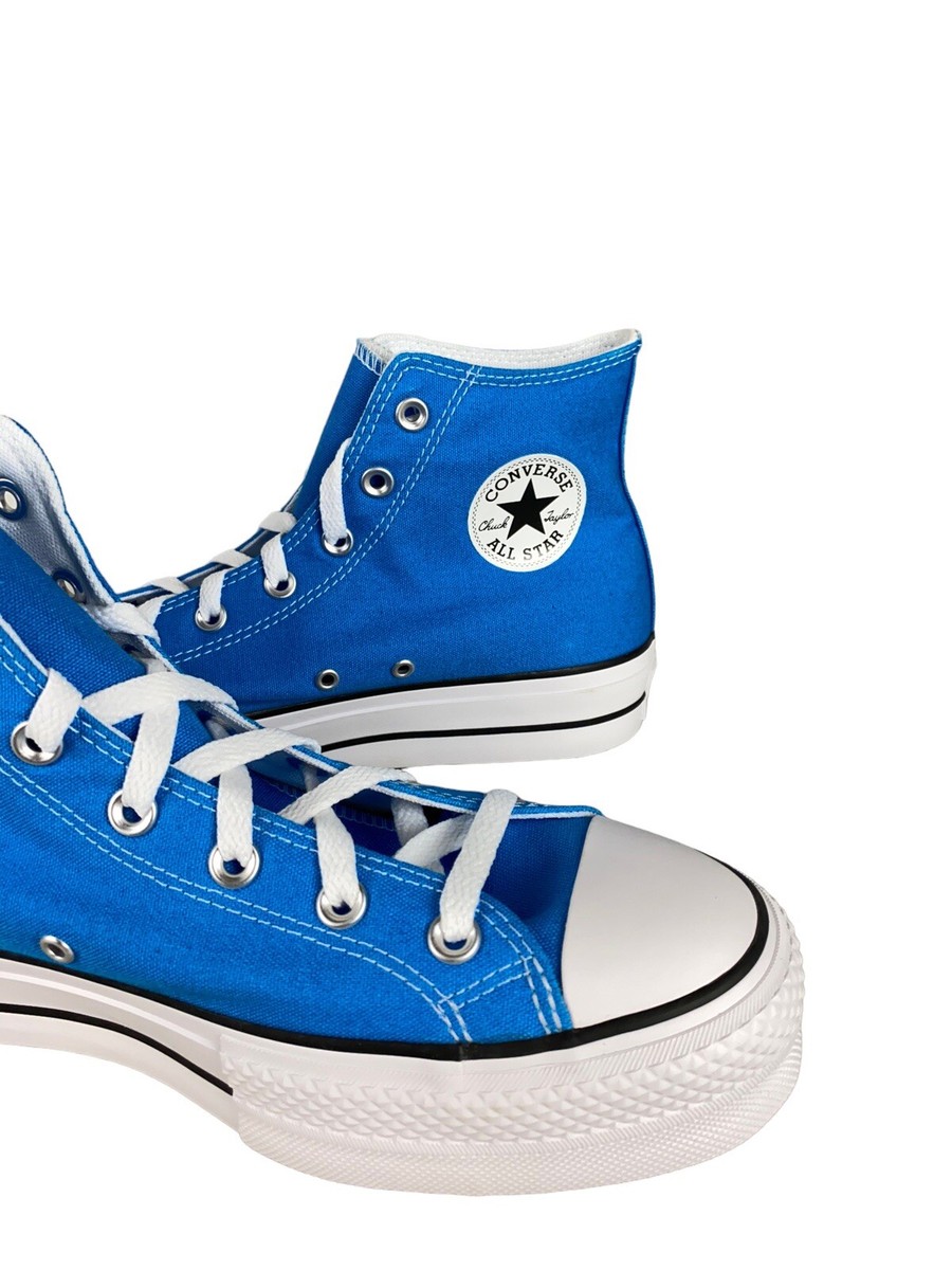 NEW Converse Chuck Taylor All Star Lift Hi Blue Shoes Mens 6