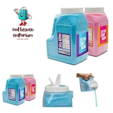 Cotton Candy Floss Sugar 6lbs 96oz jars- 2 Pack Strawberry and Raspberry