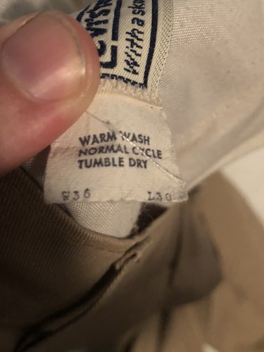 Vintage Levis Pants Tan 36/30 Sh3 - Picture 6 of 6