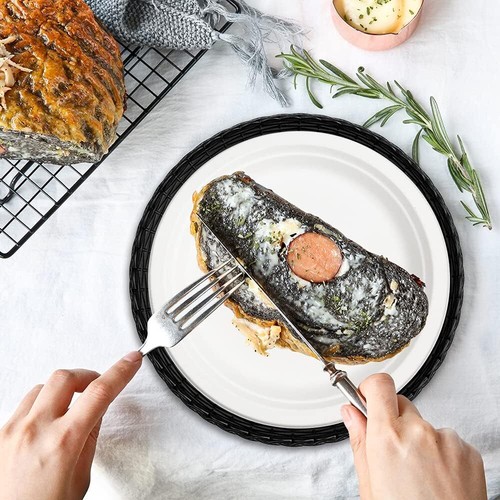 EBIGIC Paper Plate Holders 8/12/24 Packs 9/10 Inch Paper Plate Holders Reusable - 第 6/7 張圖片