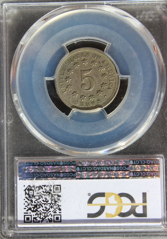 1867 XF45 Shield Nickle No Rays, PCGS 36880866 - Image 4 of 4